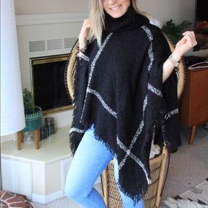Black shawl sweater
